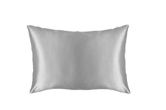 Sterling Silver (Silver) | 100% Mulberry Silk Pillowcases - Twin Pack